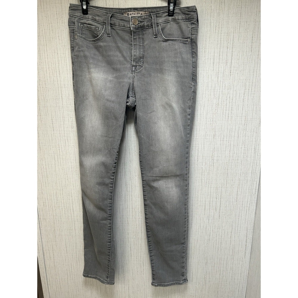 Athleta Gray Cotton Blend Denim Skinny Jeans Sculptek